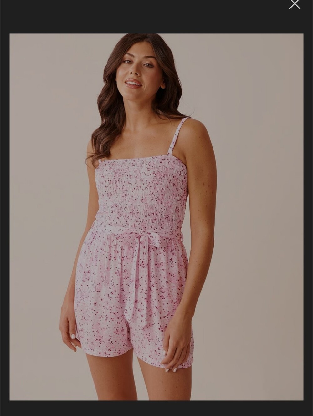 La Vie En Rose Light Pink Floral Tie-Shoulder Romper